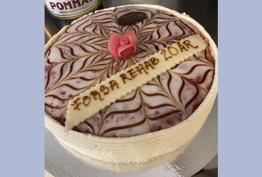 Tårta för Forsa Rehab 20 år.